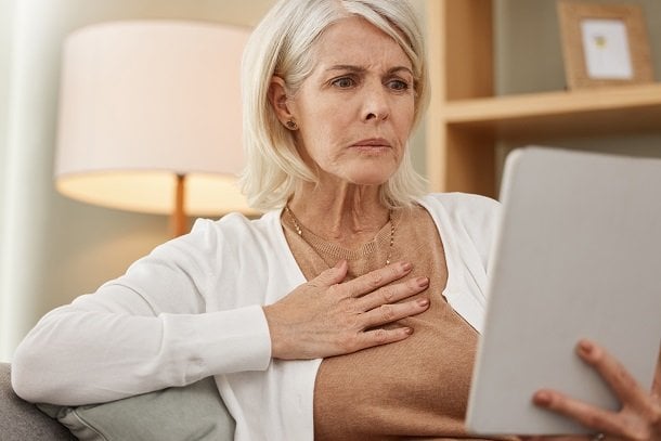 Atemnot in Ruhe als Symptom im späteren Stadium der COPD