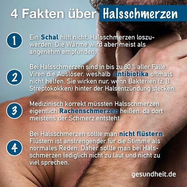 4 Fakten über Halsschmerzen (Infografik)