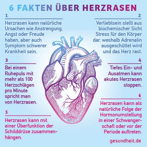 6 Fakten über Herzrasen (Infografik)
