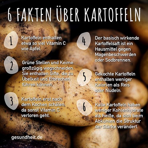6 Fakten über Kartoffeln (Infografik)