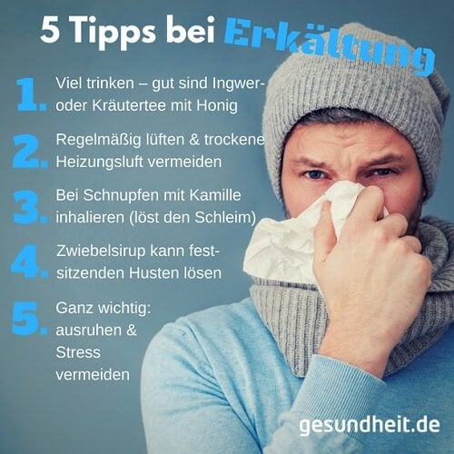 5 Tipps bei Erkältung (Infografik)