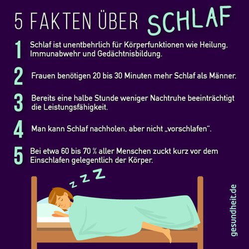 5 Fakten über Schlaf (Infografik)