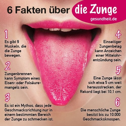 6 Fakten über die Zunge (Infografik)